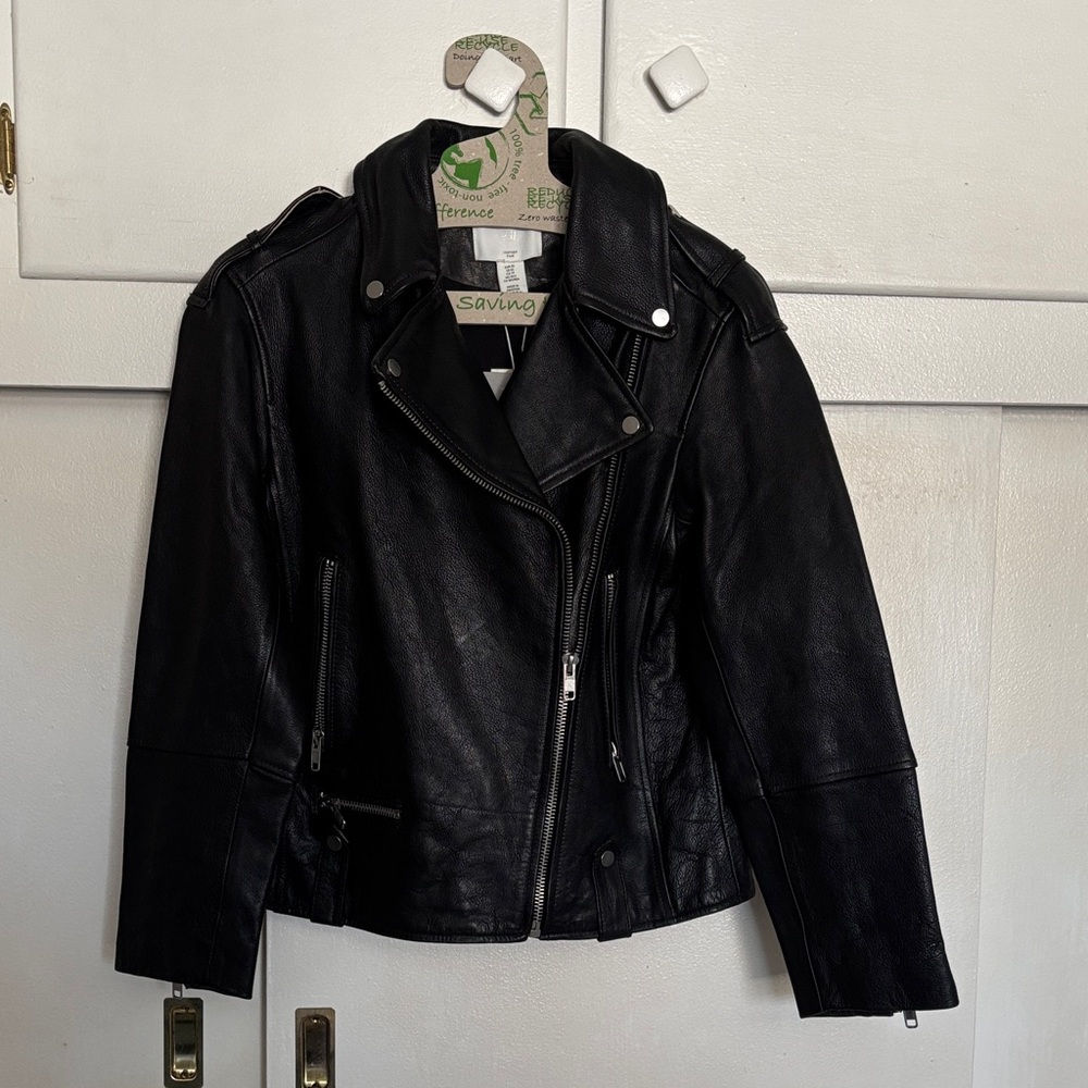 H&M Black Leather Women's Jacket
